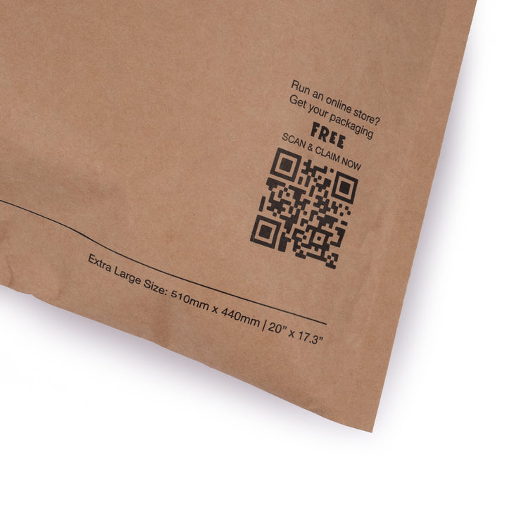 X-Large Honeycomb Padded Mailer Bags - 100% Compostable - Pack to the Future