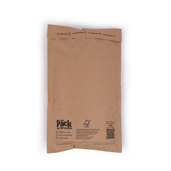 Small Honeycomb Padded Mailer Bags - 100% Compostable - Pack to the Future