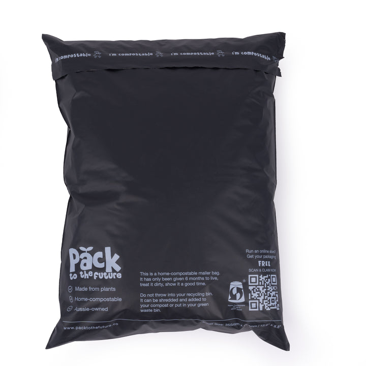 Small Black Compostable Mailer - Pack to the Future